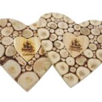Heart shaped trivet from juniper Estonia