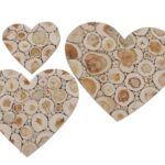 Heart shaped trivet from juniper