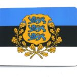 külmikumagnet Eesti lipp ja vapp 54x72mm pehme