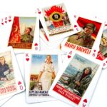 Playing cards with historical posters