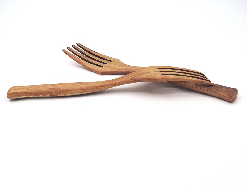 Pan fork from alder