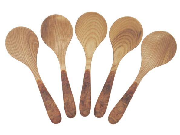 Pancake spatula from ash wood with juniper handle decoration 9x28cm