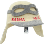 Шапка для сауны летчик Sauna Boss бежевый