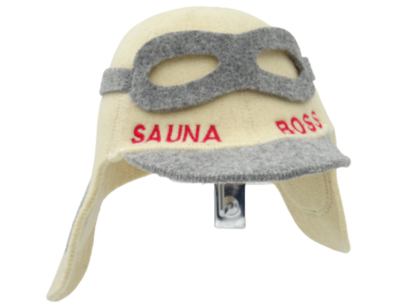Шапка для сауны летчик Sauna Boss бежевый