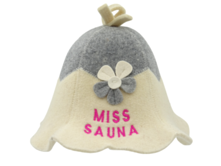 Sauna hat Miss with flower 1023