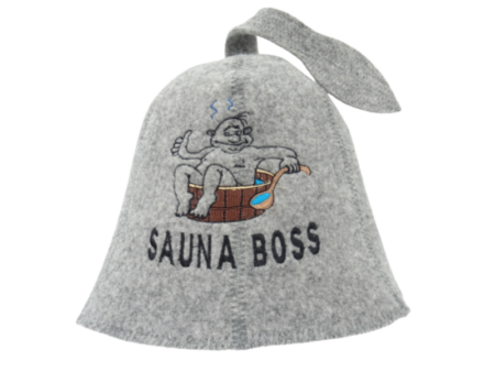 Шапка для сауны Sauna Boss серая 1076
