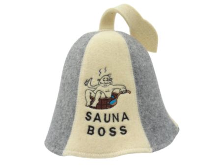 Шапка для бани Sauna Boss серый/бежевая 1013