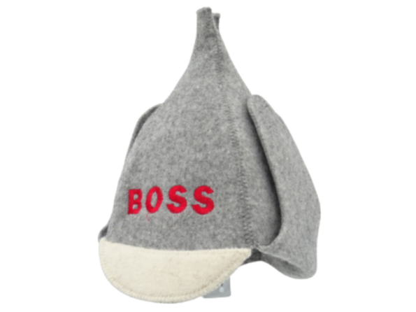 Sauna hat budenovka Boss gray 1196