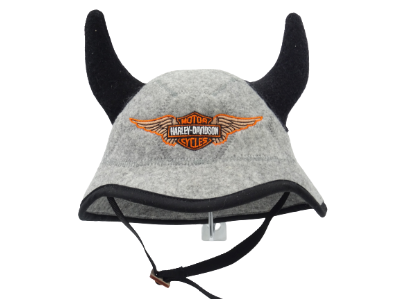 Шапка для сауны шлем с рогами Harley 1130