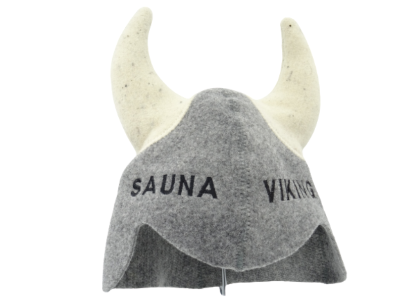 Шапка для бани викинг Sauna Viking серая 1090