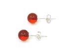 Amber earrings Cognac