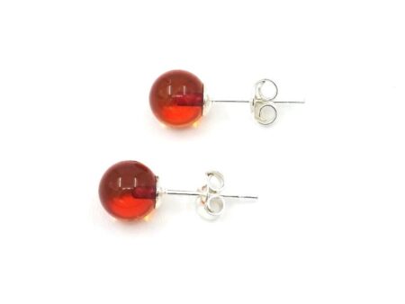 Amber earrings Cognac