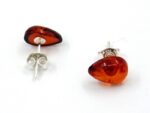 Amber earrings Cognac KR18