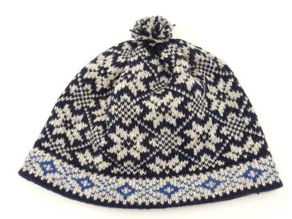 Men's wool hat with pattern R15a 2