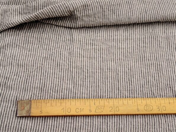 linen fabric with a black stripe-2