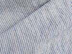 Linen fabric with a blue stripe