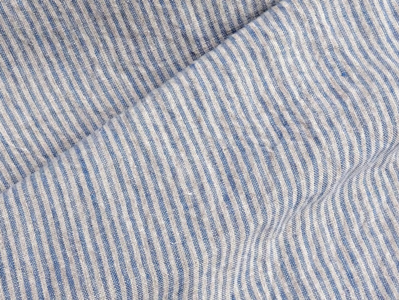 Stonewashed linen fabric, white L1440300 - Fabrics E-shop