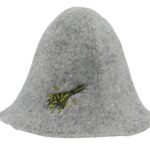 шапка для бани серая T011