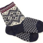 Men's woolen socks with pattern R11a