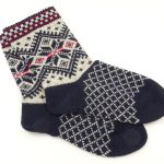 Men’s woolen socks with pattern R11c