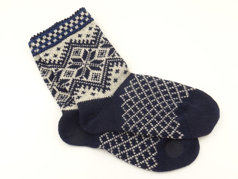 Woolen socks for men with pattern R11e