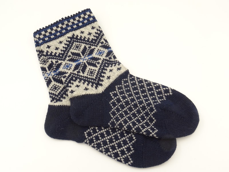 Woolen socks for men with pattern R11f
