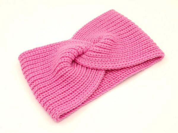 Headband made of merino wool pink 07