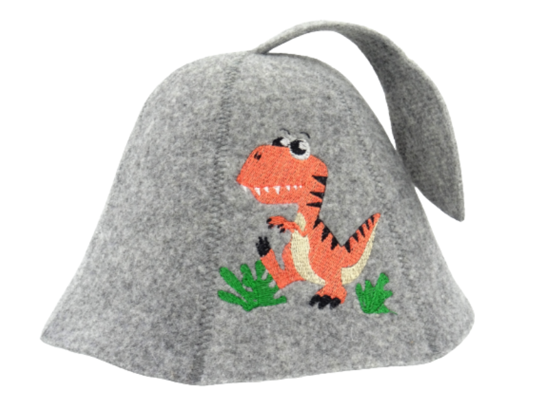 Children’s sauna hat Dragon orange gray L016