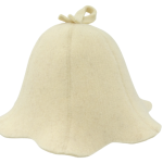 Женская шапка для бани бежевая N012