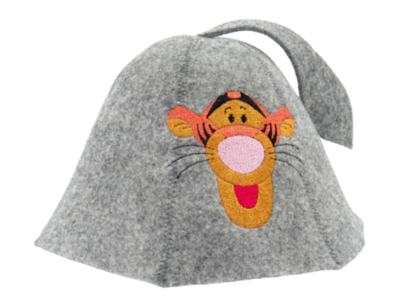 Sauna hat for children Tiger orange gray L014