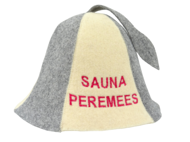 Шапка для сауны Sauna Peremees бежевая серая M016
