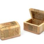 Jewelry box from juniper small 66x52x44 mm