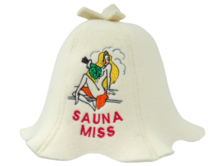 Women's sauna hat Sauna Miss white