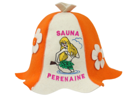 Шапка для сауны Sauna Perenaine оранжевая бежевая 1119