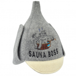 Men's sauna hat budenovka Sauna Boss gray 1097