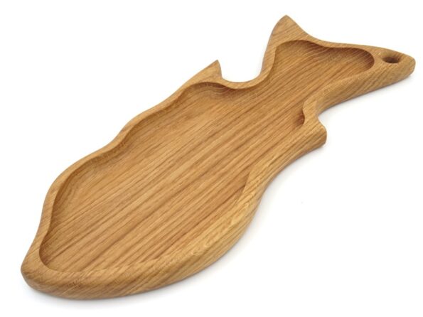 Serving tray-cutting board made of oak Fish 405x155x24