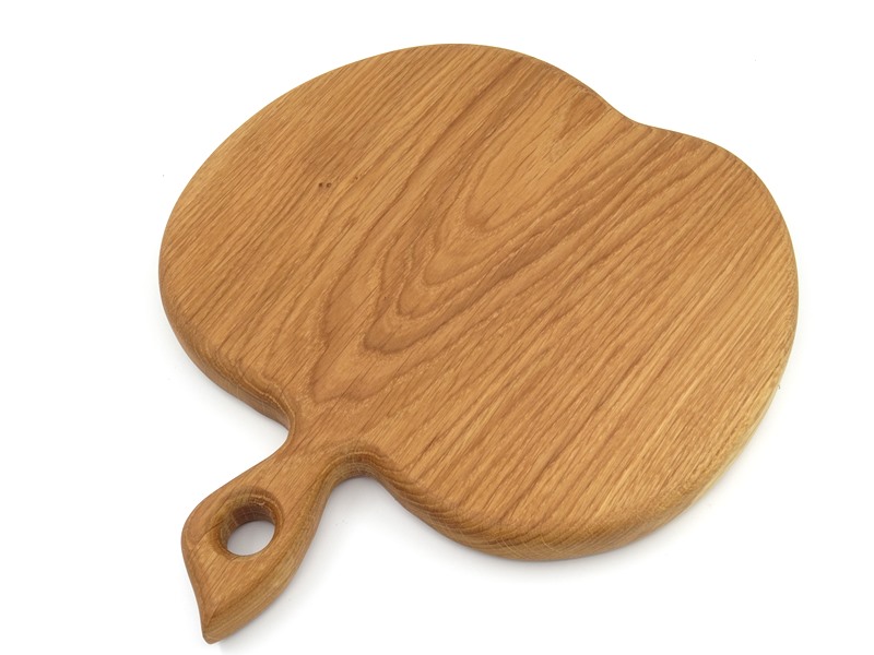 Serving tray-cutting board made of oak Apple 290x270x24 2