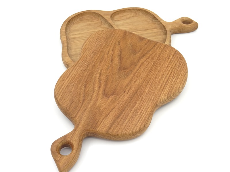 Serving tray-cutting board made of oak Pear 320x225x24 3