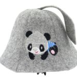 Children’s sauna hat Panda gray L010