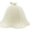 Женская шапка для бани белая