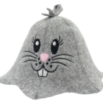Sauna hat for children Rabbit gray L005
