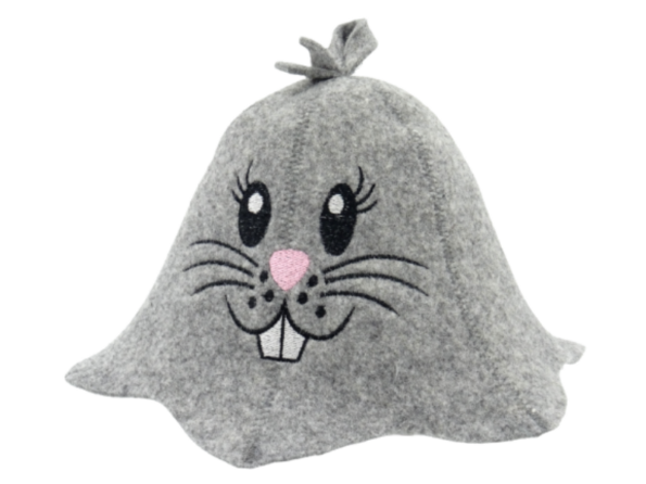 Sauna hat for children Rabbit gray L005
