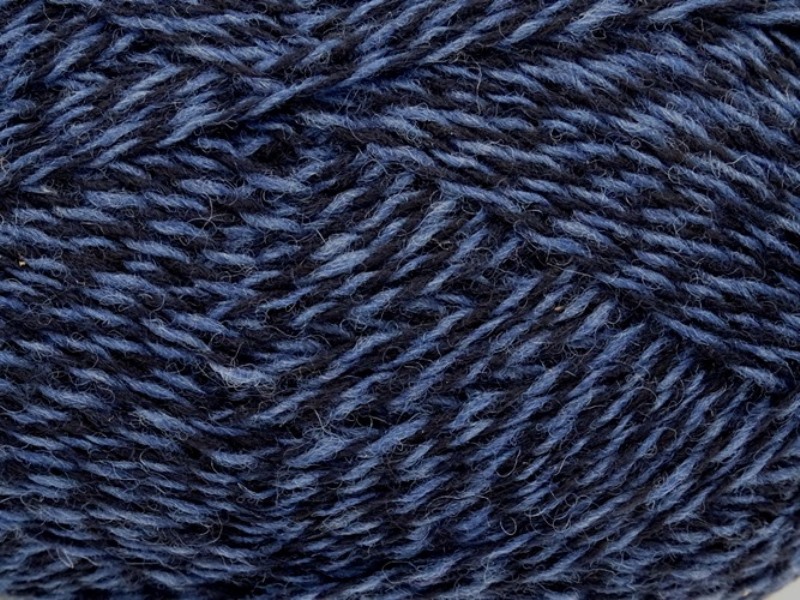 Teksrena two-tone yarn 100g 100% wool black  blue 855