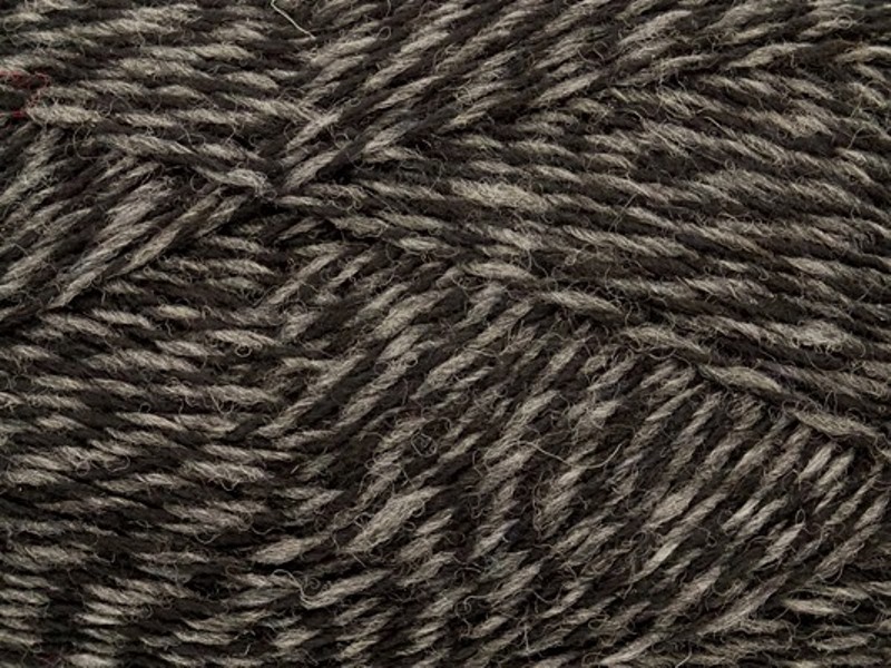 двухцветные пряжи Тексрена 100г 80% шерсть черны серый 880