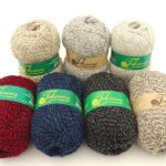 Teksrena two-tone yarn 100g 100% wool black  blue 855