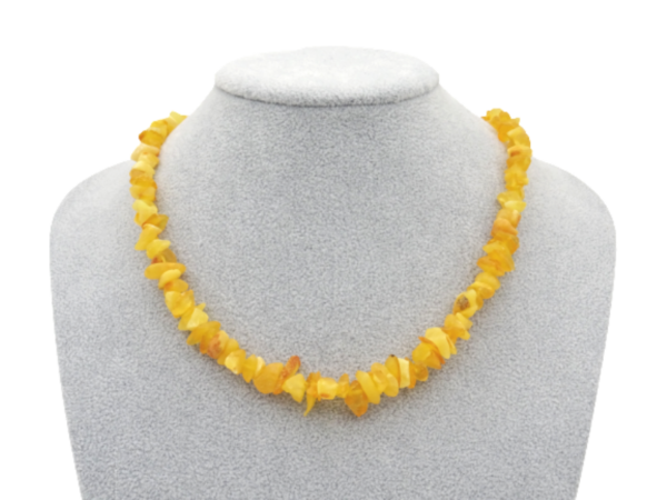 Uncut amber necklace 46cm 16g no12
