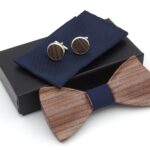 Деревянный 3D галстук-бабочка набор K012