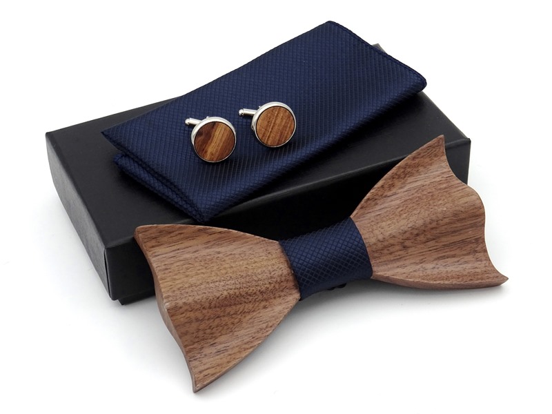 Деревянный 3D галстук бабочка набор K013