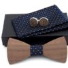 wooden bow tie set
