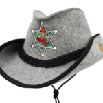 Шляпа для сауны Шериф Бани серый 1100